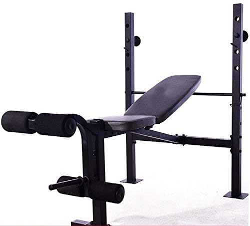 OMaju Fitness Equipment abdominal boards, Multifunction Weightlifting Bed, Bed Home Fitness Equipment Barbell, Dumbbell Bench Squat Rack Bench Press