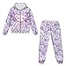 Hucavortre Axolotl Daisy Girls Clothes 2 Piece Fashion Fall Outfits Pullover Sweatshirt and Sweatpant Sweatsuit Sets with Pockets Soft Hooded Tracksuits,Printed