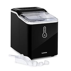 Klarstein Eiswürfelmaschine Klein, 1,5L Eiswürfelbereiter, Eiswürfelmaschine für Große Eiswürfel, Schnelle Mini-Eiswürfelmaschine, Leichte Reinigung, Eiswürfelbereiter 12kg Eis pro Tag