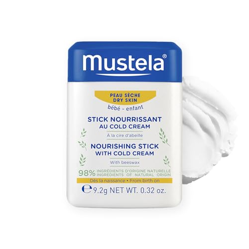 Image of Mustela Baby Nourishing Stick - Lip & Face Moisturizer for Dry Skin - with Natural Avocado, Cold Cream & Beeswax - 0.32 oz. - Packaging may vary