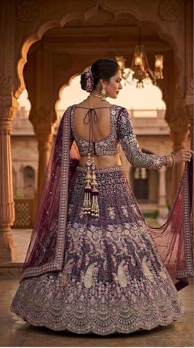 Image of Lehenga choli For Womens and Girls Soft Butterfly Net Lehenga Choli with Coding Sequins Work Dupatta | Semi Stitched Designer Ethnic Set