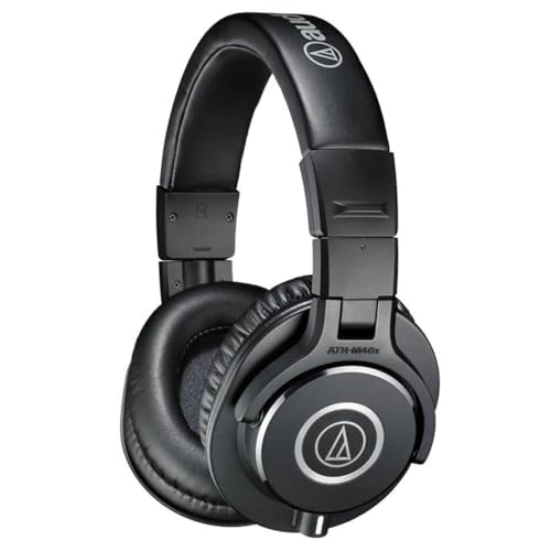 Image of Audio-Technica ATH-M40x Professional Monitor Headphones - Black with Desktop Headphone Stand