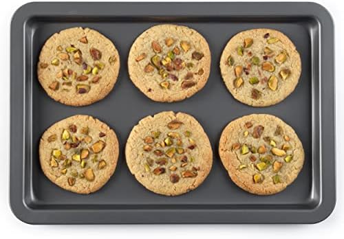 Salter BW11057EU7 37 cm Baking Tray, Tin, Easy-Clean, Non-Stick, PFOA-Free, Oven Safe up to 220° C/Gas Mark 7, Sleek, High Performance Design, Carbon Steel, Cosmos Collection, Matte Grey