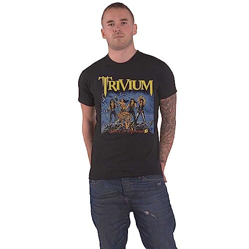 Trivium T-Shirt Homme Kings of Streaming en Noir Taille S : Merch Officiel du Groupe