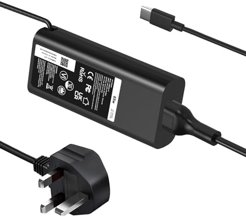 65W USB C Laptop Charger for Dell Chromebook 3100 3400 5190,Latitude 3420 5440 5340 5330 5320 5420 5430 5290 5520 7212 7275 7390 7420,XPS 12 9250/13 9350 Type C Power Adapter