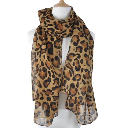 Lightweight Soft Floral Leopard Printed Scarves Scarf for Women Fall Winter Fashion Shawl Wrap with Fringe2
