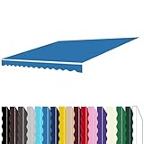 Telone di ricambio in tessuto impermeabile, 300 x 250 cm, per tende retrattili/cassette, protezione UV, blu lago (210 x 150 cm)