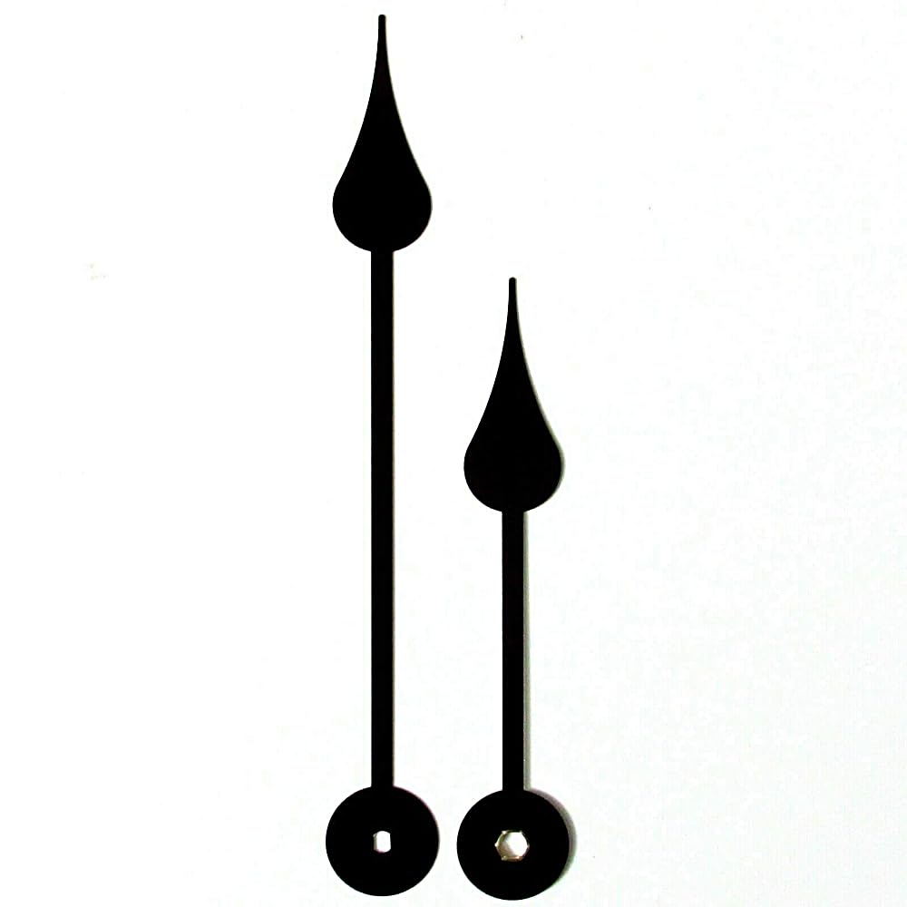 Dans Clock Shop Black Replacement Metal Screw Fit Extra Long Clock Hands Compatible With Japanese Eyeshaft Quartz High Torque Movement Mechanism 150Mm