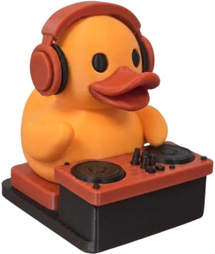 DJ Duck Collectible Figurine - Colorful Music-Themed Desk Display for Unique Gift and Party Decor - 3D Printed in Canada image 5