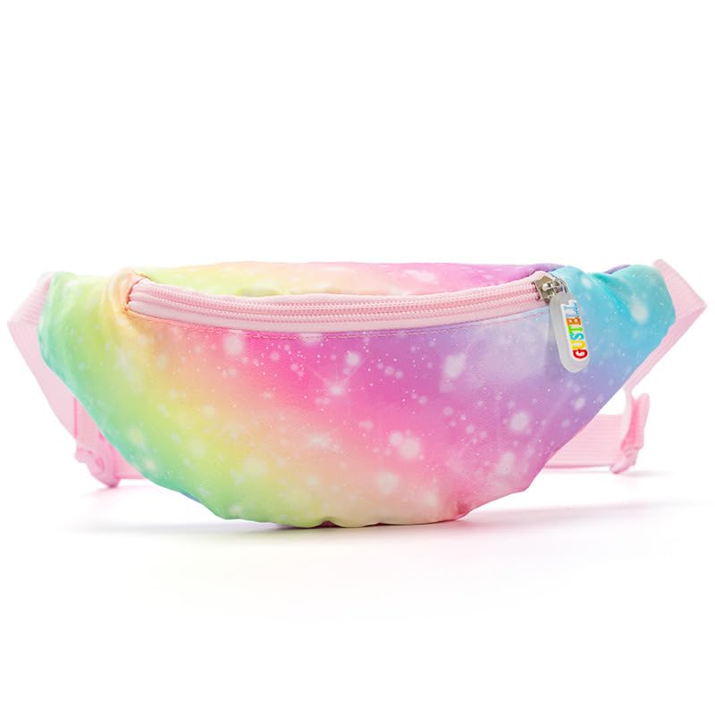 Dzxin Kids Fanny Pack Cute Gradient Kids Bum Bag Bumbag Waist Pack Hipsack Belt Bag Small Belt Bum Bag Crossbody Purse Waist Pouch for Toddler Girls Boys Running Hiking Travel Sports(Gradient)