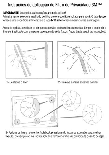 3M, Filtro de Privacidade para Notebook, Tela Widescreen 13.3', Preto