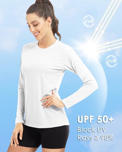 Boladeci Women's Sun Shirts UPF 50+ UV Protection Rash Guard Long Sleeve Swim Shirts Quick Dry Lightweight Workout Tops2