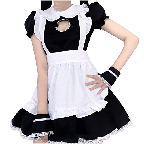 Generisch Crossdress Show Women 's Cloth Restaurant CuteWork Cosplay Vestido de mujer (negro, XXXL)
