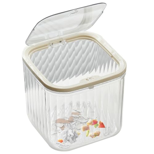Tanxier Poubelle de Bureau - Corbeille de Bureau | Boîte Claire Gain de Place pour Déchets de Bureau Chambre Cuisine Salle de Bain