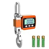 RESHY Digital Hanging Scale 1100lb/500Kg Digital Crane Scale Industrial Heavy Duty Crane Scale for Luggage,Farm,Deer,Livestock,Factory,Construction,Hunting CE Certified, Orange