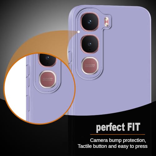 Image of Back Cover for Vivo Y31 5G | Full Camera Protection | Premium Liquid Silicon Case | Flexible Bumper Case for Vivo Y31 5G (Purple)