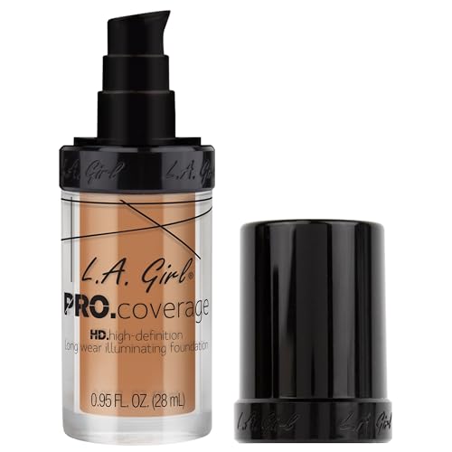 L.A. Girl Pro Coverage Liquid Foundation, Soft Honey, 0.95 Fl Oz