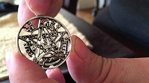 Colgante Tetragramatón Plata 925 Amuleto Protector 3D