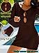 ChiaoLezhee Women's Summer Crochet Swimsuit Cover-up, Boho Long Bell Sleeve Mini Dress, for Beach Vacation,Bikini Swim Wear Bathing Suit Pool Knit Mesh Semi Sheer Sexy Cute,Dark Brown,Medium