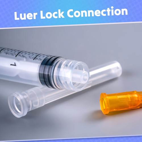 Image of 2.5ml Syringes with 25 Gauge 1 Inch Needles Luer Lock, Disposable Individually Packed 50 Pack