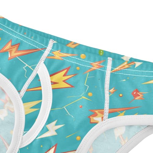 KLL Vintages Lightning Bolts Toddler Boys Comfort Briefs Breathable Undies4
