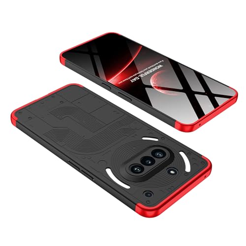 Image of Kapa Double Dip Full 360 Protection Back Case Cover for Nothing Phone 3A 5G (Red,Black)
