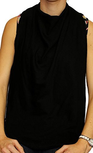 BibblePlus Dignity Bibs Adult Bandana Bib/Clothing Protector - Long Length Feeding Bib (Black)