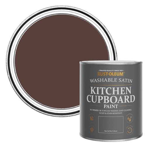 Rust-Oleum Red Scrubbable Kitchen Cupboard Paint in Satin Finish - Valentina 750ml
