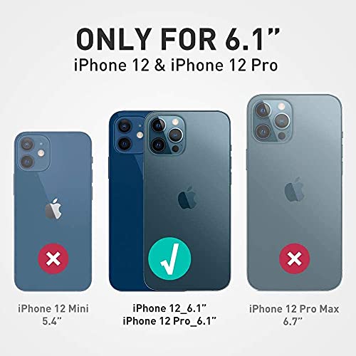 NKECXKJ iPhone12/iPhone12pro 用ケース,iPhone 12 Pro 12Pro スマホケース いphone12 いphone12pro 携帯ケース 純正 PUレザー 財布型カードホルター付き収納 スタンド機能耐衝撃 いpほね12 iphone12プロ アイフォン12プロ アイフォン12 レディース メンズ（黒 ブラック）