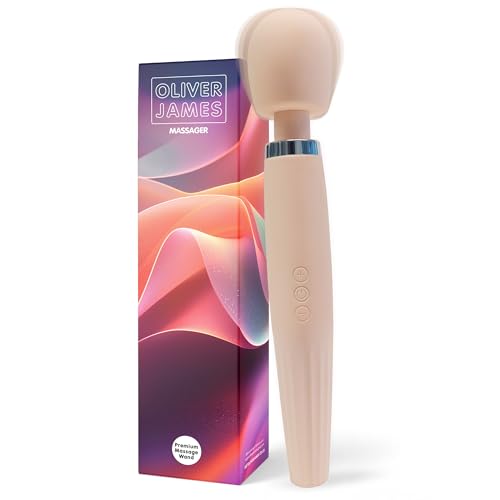 Vibrador Varita Premium Oliver James – Recargable y Resistente a Salpicaduras con 5 Modos y 4 Intensidades – Sextoy Silicona Segura para Mujer y Pareja, Estimulador Clitoriano, 30,5 x 5,6 cm (Rose)