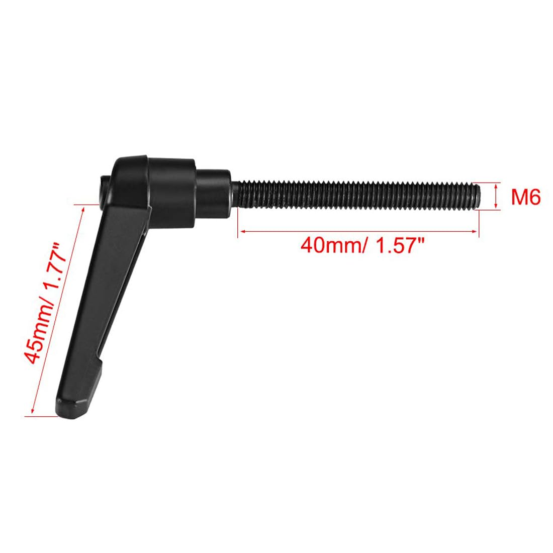 TA-VIGOR 2Pcs Adjustable Clamping Lever Handles, M6 x 40mm Locking Quick Release Push Button Ratchet Screw Knobs - Image 2