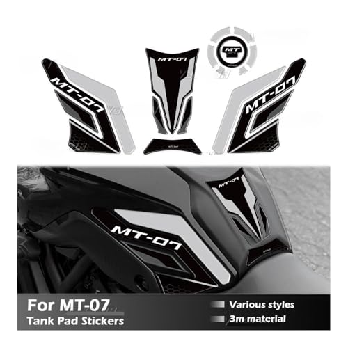 Autocollant réservoir pour MT07 finition carbone protection bouchon - 2
