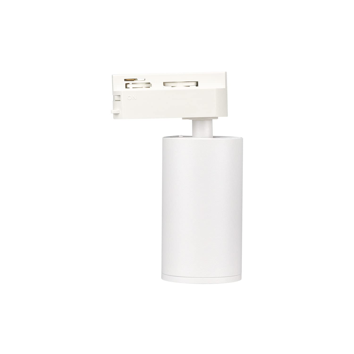 Popp Foco Portalámparas carril en Monofasico GU10 hasta máx 10W (Bombilla no incluida) Blanco orientable interior moderno (Pack 5 unidad, Blanco)