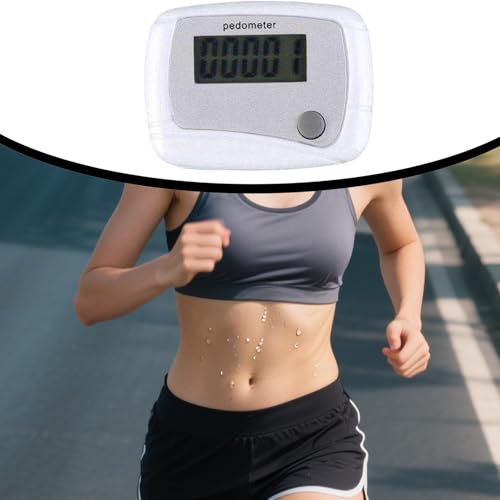 Kalorienzähler – Kilometerzähler zum Gehen, digitaler LCD-Schrittzähler, Tagesziel-Monitor für Reisen, Outdoor, Wandern, Abenteuer, Sport, Senioren, Workouts