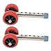 Walker Wheels, Stainless Steel 6 Levels Height Heavy Duty Universal Walker Wheels Replacement Kit for Outdoor
