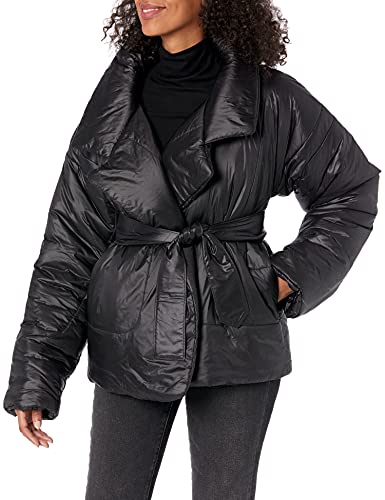 Norma Kamali Women's Sleeping Bag Coat Short, Black, M/L #TOP3