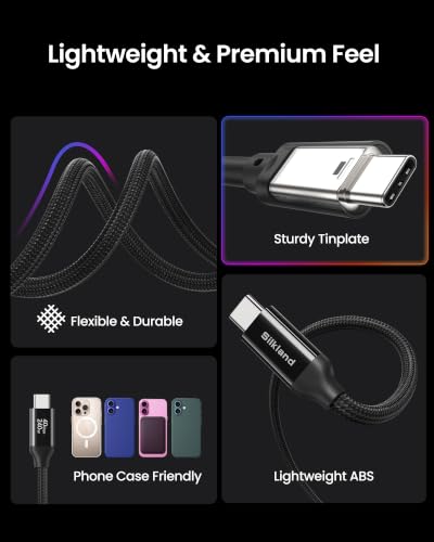 Image of Silkland USB4 for Thunderbolt 4 Cable 5FT, 40Gbps, 240W Charging, 8K@60Hz