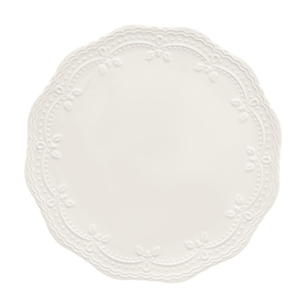 VILLA ITALIA Tortenständer aus Porzellan 29 cm Aurelia - Runder Teller aus verstärktem Porzellan, Ideal für Feierlichkeiten zu Hause, Spülmaschinenfest