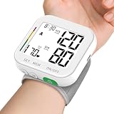 Blood Pressure Monitor for Home Use Rechargeable Wrist BP Machine, White