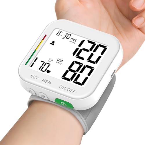 Blood Pressure Monitor for Home Use Rechargeable Wrist BP Machine,