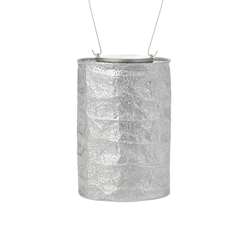 Allsop Home and Garden Soji Stella Market, LED Outdoor Solar Lantern, Handmade with Weather-Resistant UV Rated Tyvek fabric, Stainless Steel Hardware, Auto sensor on/off, for Patio, Deck, Garden, Color (Copper) 7.5X5