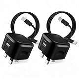 2 Pack For Nokia G42 G22 G60 XR21 X30 X20 G50 G20 G21 Charger Plug and Cable 20W Dual Port USB C Fast Charger 60W Braided Type C Charging Cable UK Mains Adapter