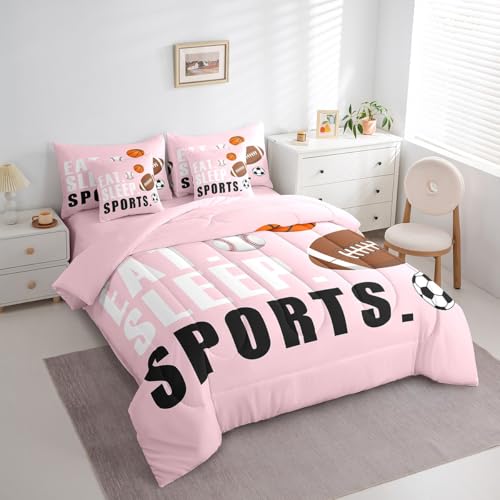 Image of Feelyou Football Comforter Set King Size Kids Boys Girls