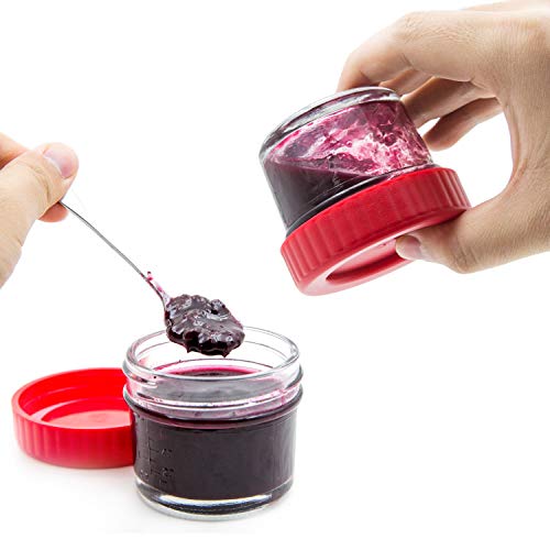 Youngever Glass Baby Food Storage, 4 Ounce Stackable Baby Food Glass Containers With Airtight Lids, Glass Jars With Lids, 8 Assorted Colors (8 Sets) #TOP2