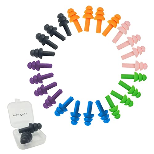 Silicone Ear Plugs for Swimming - 12 Pack