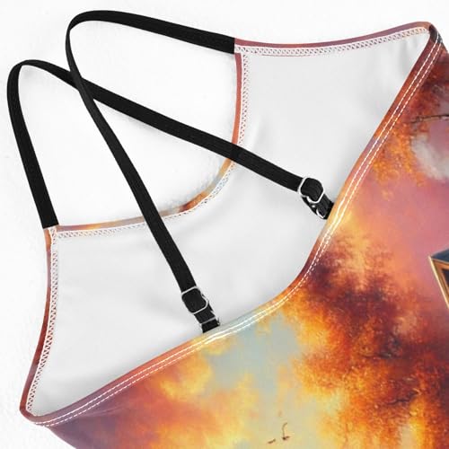 Fall House Lake Girls Bathing Suit Swimsuit Summer Beach One Piece Swimsuits Swimwear4