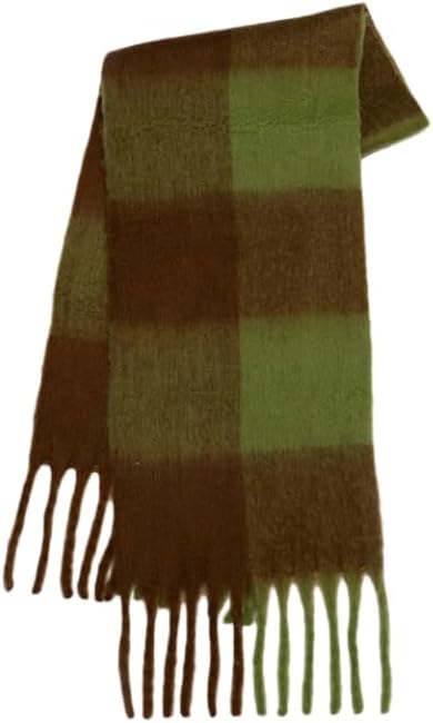 Winter Scarf for Women Checkered Premium Thickened Warm Neck Warmer Soft, Comfortable, and Stylish Commuter Scarf