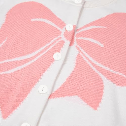 Image of BOBOYOYO Girls Cute Cardigan Cotton Girls Button Up Sweater Knit Jacket | Long Sleeve Crew Neck Kawaii Clothes for Casual School Wear