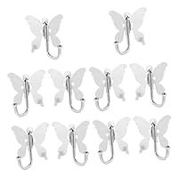 Toyvian Stainless Steel Butterfly Wall Hook Compact Decorative Coat and Hat Hangers for Home Office Bathroom Versatile Wall-Mounted Organizer for Bags Towels Robes