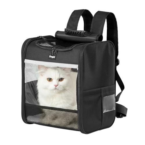 Sac à dos pour chat et chiot noir idéal en randonnée et camping - 2